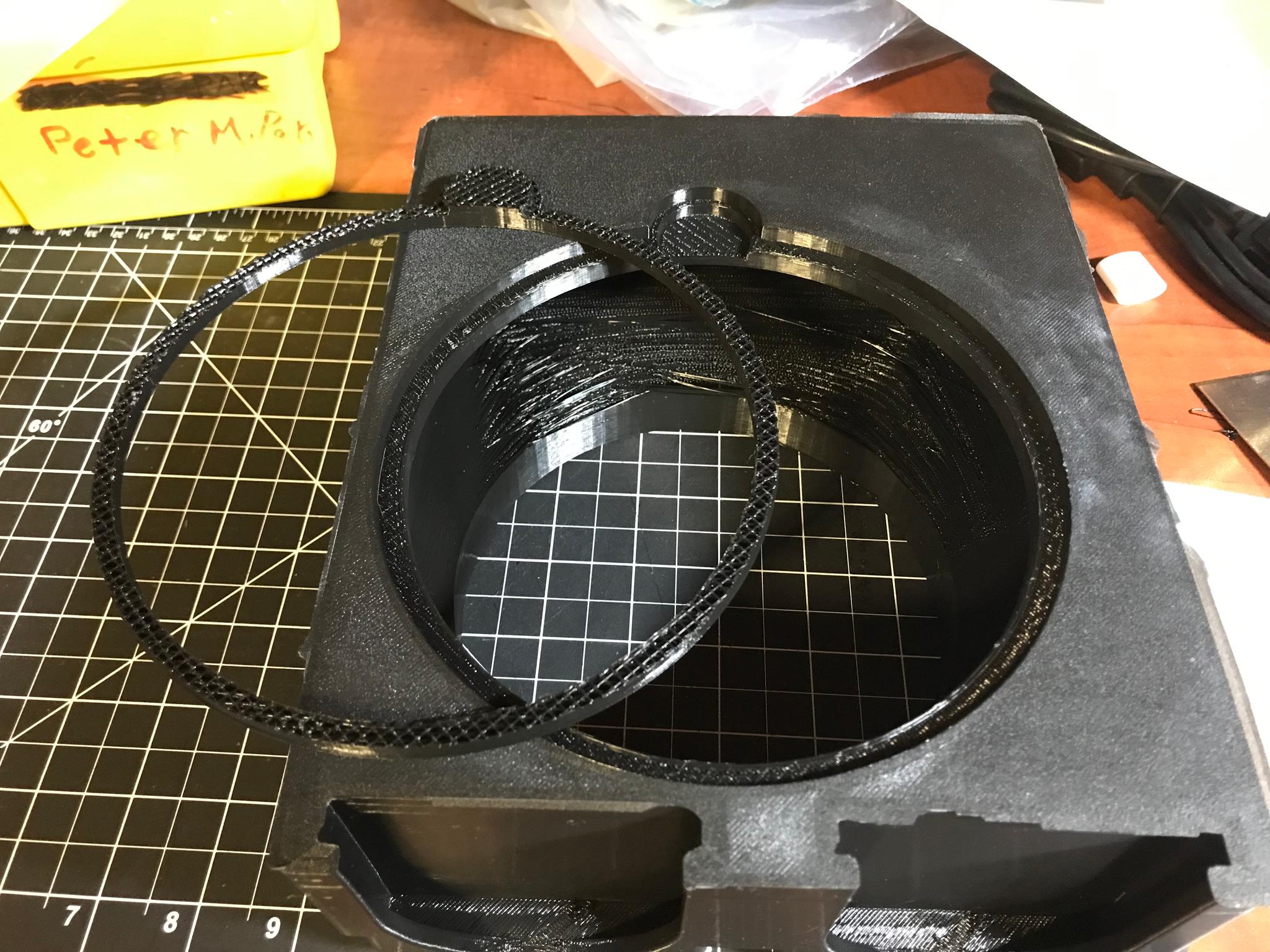 View of print with support cleanly removed.