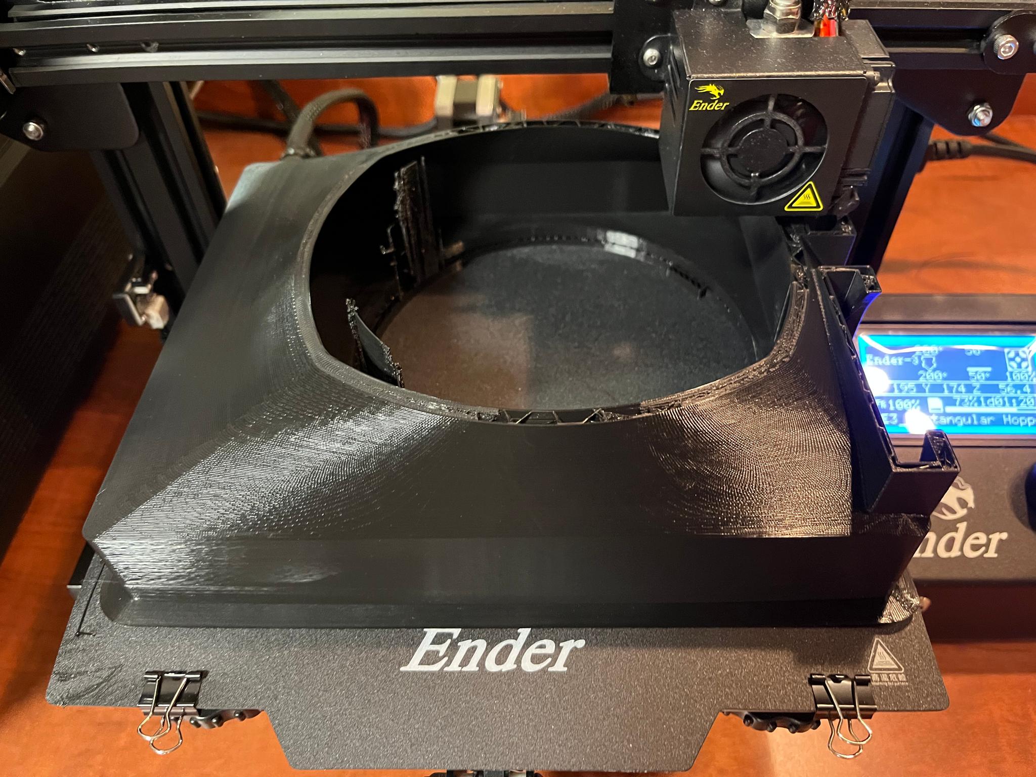 Funnel portion of print has printed successfully.