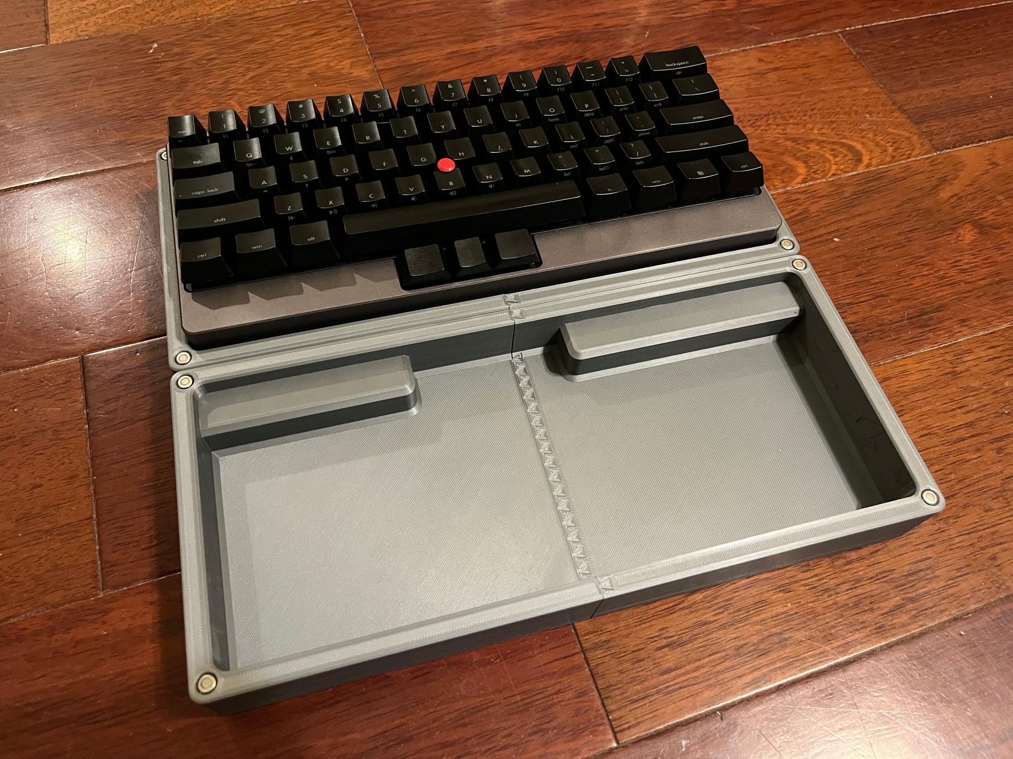 Case with keyboard and lid removed