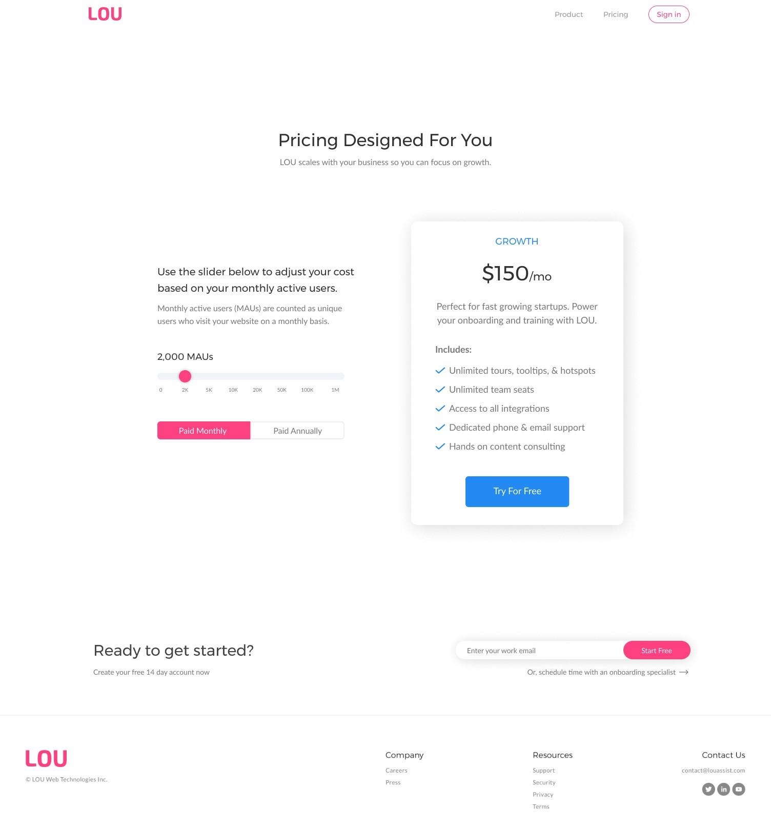 Pricing Page V2